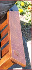 Detail excellent quarter-sawn white oak on left arm.